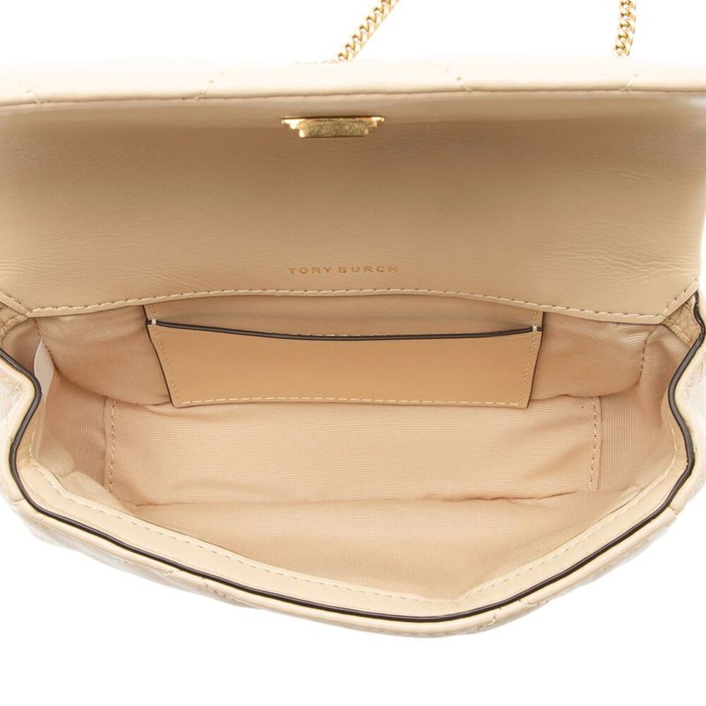 Tory Burch Quilted Leather Crystal Kira Mini Flap Bag - Picture 6 of 11
